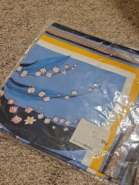 Blue Floral Women's Scarf